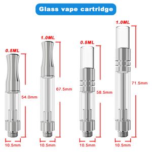 top popular Hottest glass cartridge tank oil vaporizer vape pen stylus oil atomizer 510 glass cartridges with glass tip and metal tip 2023