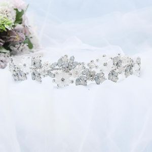 Wedding Sashes TRiXY S434 Luxury Belt For Women Rhinestone Bridal Opal Crystal Bride Dress Girls Organza Chain