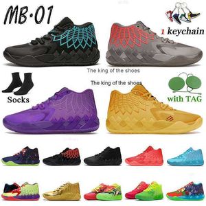 2023LAMELO 신발 미드 컷 LAMELO BALL MB.01 농구화 2022 패션 lameloball 1of1 mens 트레이너 unc you from there black rocklamelo 신발