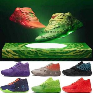 2023 Sapatos de lamelo bola lamelo mb 01 tênis de basquete rick e morty vermelho verde galáxia roxa azul cinza preto rainha buzz cidade melo galaxylamelo sapatos