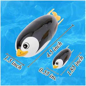 Electric/Rc Animals Battery Operated Swimming Electric Toys Penguin With Bay Race Dive Flip Water Bathing Tub Pool Drop Delivery Gi Dhsxo