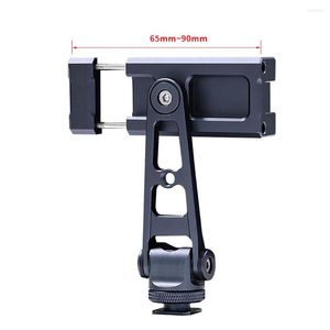 Stativ kamera telefon stativmonterad adapterhållare horisontell och vertikal skytte för smartphone kall sko video ljus mic