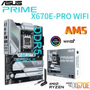 AM5 ASUS PRIME X670E-PRO WIFI 6E Supporto scheda madre AMD Ryzen serie 7000 CPU DDR5 128 GB RAM PCIe 5.0 RGB Desktop Placa Me Nuovo