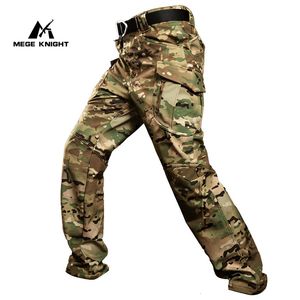 Calça masculina Homens de inverno Camuflagem Tática de lã de lã Cargo Militar Exército Combate Treinamento ao ar livre Treinamento Airsoft Airsoft Soft Joggers 230310