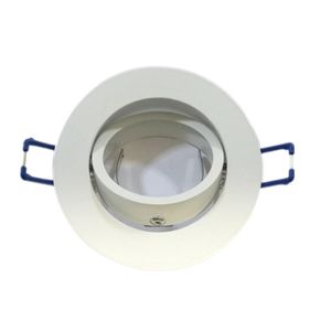 Faretti a LED Cornice rotonda Apparecchio per illuminazione Supporti per accessori Ritaglio regolabile 65 mm MR16 GU10 Lampadina (Nero) crestech