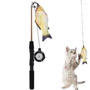 Giocattoli per gatti interattivi per gatti al coperto Teaser Wand Toy Catcher String Catcher e divertente