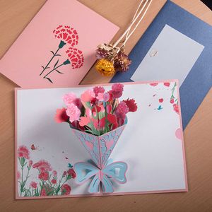 Geschenkkarten, handgefertigt, 3D-Pop-Up-Grußkarte, Blumenstrauß, Muttertagskarte, Valentinstag, Z0310