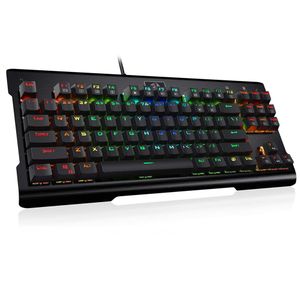 N K561 Visnu Mechanical Gaming Keyboard Anti-Ghosting 87 Keys RGB Backbelyst Wired Compact Keyboard för bärbara datorspel