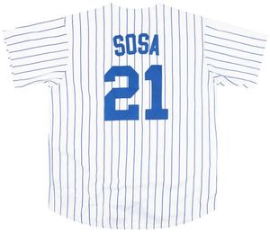 Maglie da baseball cucite 21 Sammy Sosa 2004 uomini donne giovani s-4xl classici retrò