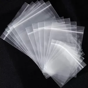 Bolsas de plástico por atacado Poly Poly Sagas limpas 10c mil saco de zíper transparente de armazenamento selvagem adequado para jóias moedas de doces 100pcs/lote