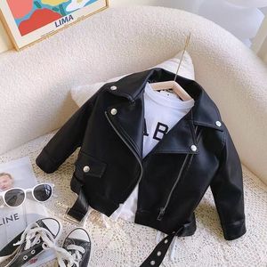 Jaquetas primavera crianças bebê princesa preto manga preta zíper jaqueta top top infantil girls coat buttons fora de roupa 28y 230310