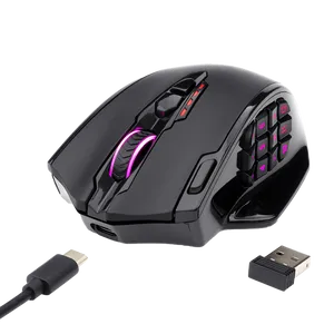 n m913 Impact elite mouse de jogos sem fio com 16 botões programáveis ​​16000 dpi 80 h bateria e sensor óptico