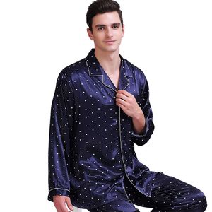 Mäns sömnkläder Mens Silk Satin Pyjamas Set Pyjamas Set PJS Sleepwear Set Loungewear U.S S M L XL XXL 4XL 230311