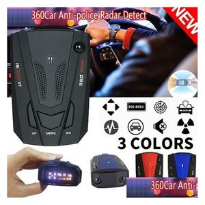 Bilsäkerhetssystem Radardetektor 16 Band 360 Speed ​​Alarm Anti GPS Camera Laser med röstvarning Drop Leveransövervakning Övrigt PR DHSRI