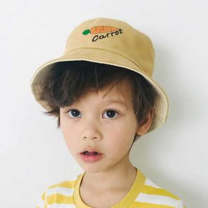 Wide Brim Hats Streetwear Panama Bucket Hats Children Kids Outdoor Summer Reversible Bucket Hat Boy Girl Cartoon Fishing Hat P230311