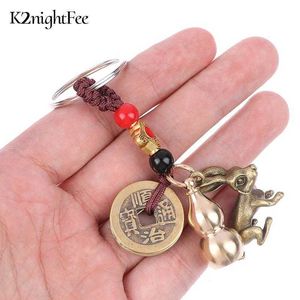 Key Rings 2023 Chinese Traditiona Zodiac Rabbit Keychain Automobile Hanging Ornament Zodiac Car Keychain R230311