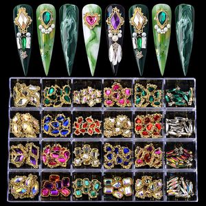 Nail Art Decorations Nail Art Rhinestones Decorations Kit Crystal Nail Charms Diamond Diy Alloy Luxury Jewelry Gem Nail Parts Manicure Accessories 230310