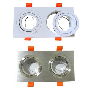 Acessórios de iluminação de cabeceira de ponta de prata escovados suporte MR16/GU10 Light Holder Spot Spot Holder Light Copo Face Ring Receded Lâmpadas Desenhos do portador Uurastar