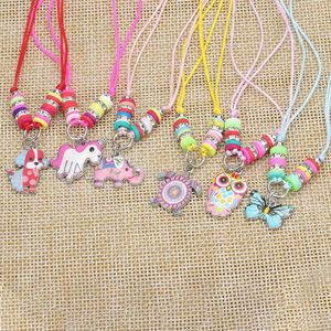 Bracelets Small animal children soft pottery unicorn mermaid butterfly variety woven bracelet