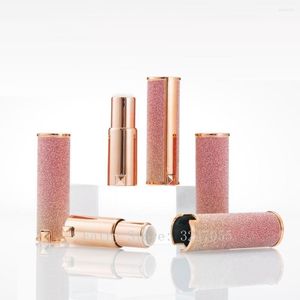 Lagringsflaskor 12,1 mm 10/30/50st Rose Gold Shiny Round Empty Lipstick Tube Lip Container Shell Packaging Cosmetics Refillable