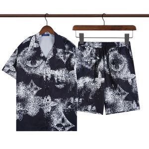 Conjunto de agasalho de verão para homens, conjuntos de camisas casuais, moda, boliche, praia, praia, roupas de banho, designer, shorts, calças, camisas de praia, ternos