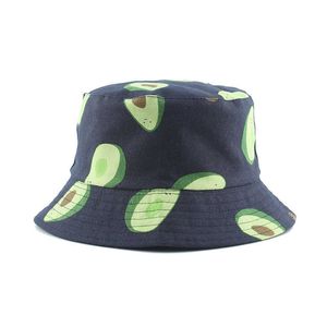 HBP Panama 2020 Wide Brim Fruit Print Hats Hats For Men Women Dwie boczne odwracalne Hat Fisherman Bob Hip Hop Cap Drop Wysyłka P230311