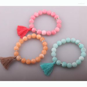 Strand Fashion Manatural Stone Bead Branselets z flustrową Bransoletę Bransoletka Lato Summer