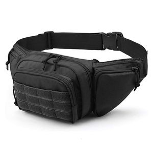 Waist Bags Tactical Waist Bag Gun Holster Military Fanny Pack Sling Shoulder Bag Outdoor Chest Assult Pack Concealed Pistol Carry Holster 230311