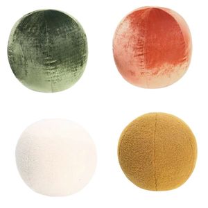 Cushion/Decorative Pillow Nordic Ball Shape Plush Pillow Stuffed Soft PP Cotton Round Cushion Decorative Soft Plush Kid Toy for Sofa Home Office 85WC 230311