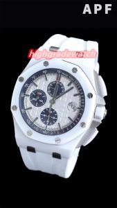 2023APF Ceramic Watch Chronograph Storlek 44mm 26401 26400 26405 26411 Utrustad med 3126 rörelse dubbelsidig safirlin