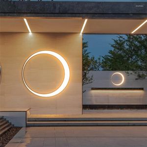 Wall Lamp Outdoor Solar Lamps Waterproof Garden LED Light Villa Moon Lights Home Decoration Lighting