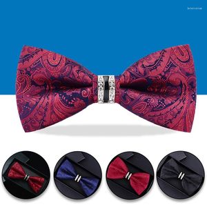 Bow Ties Men Jacquard Tie Fashion Cravat Set Bowtie Elegant Rhinestone Bowties For Wedding Party Bowknot Clothing Decoration