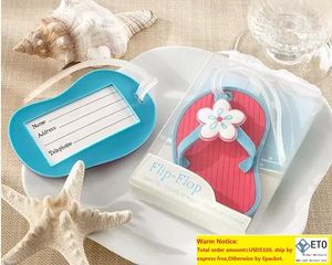 10 Pieceslot Beach Wedding and Party decoration favors of Flip Flop Luggage Tag For BeachThemed Wedding Gift and Bridal