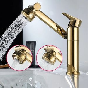 Rubinetti per lavabo da bagno Rubinetto per bagno multifunzione Rubinetto per lavabo dorato Miscelatore per acqua fredda Gru Rubinetti per acqua universali montati su ponte antico Nero Bianco 230311