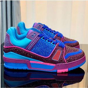 2023 Peacock Purple Thick Uomo Scarpe vulcanizzate Punta tonda Rivetto lucido Sneakers con lacci Donna Casual Club Scarpe da ginnastica Scarpe unisex MKJK rh700002