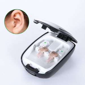 イヤーケアサプライインテリジェントスタイル補聴器充電式低ノイズミニ不可視デジタルサウンドアンプ聴覚障害者補聴器 230310