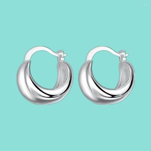 Stud Earrings Wholesale 925 Sterling Silver Smooth Egg Shape Cute Elegant Jewelry For Women Christmas Party Gift