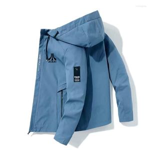 Men's Jackets 2023 Spring And Autumn Men's Hooded Jacket Zipper Slim Casual Workwear Style Windbreaker