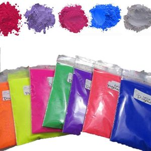 Paznokcie brokat 10/50 g Neon Pigment Pigment Powder Gradient Gwadient 12 kolorowy akryl do drukowania farby