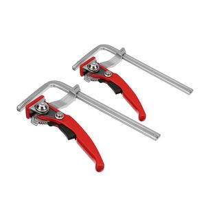 2 PCS Hand Tools Quick Guide Rail Clamp - Woodworking F Clamps for Quick Clamping MFT and Guide Rail System