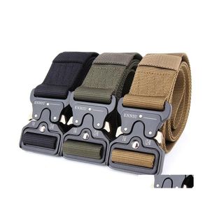 Jewelry Swat Military Equipment Knock Off Army Belt Mens Heavy Duty Us Soldier Combat Tactical Belts Sturdy 100 Nylon Waistband 4.5C Dhxpz