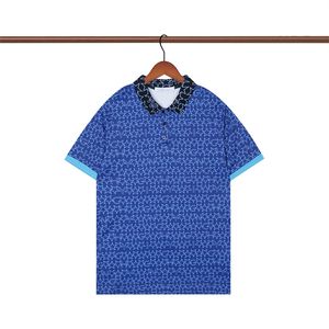 New Fashion London England Polos Shirts Designers Mens Camisetas High Rua Bordado de Impressão Tirina Men Summer Cotton Casual T-shirtsq11