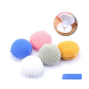 Favor Holders Shell Jewelry Box Highgrade Veet Creative Ring Boxes Earring Jewelery Case Drop Delivery Wedding Party Events Supplies Dhdcb