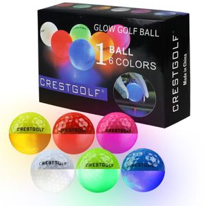 Golf Balls 6x Glow in The Dark Golf Balls for Men Women Kids Multi-Color Luminous 230311