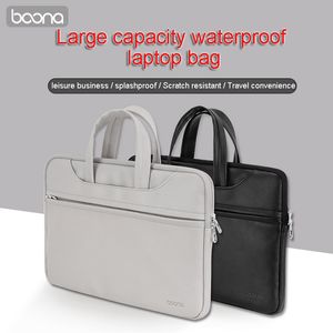 PU LEATHER LAPTOP BAG FÖR MACBOOK AIR PRO 13 FALLBOOK FALL 13 14 15 15,6 tum Handväska Lyxiga datorpåse Tillbehör