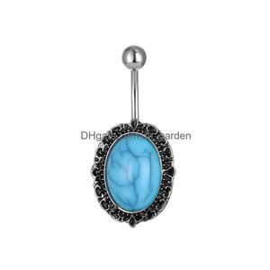 Botão de umbigo anéis d0982b aqua.color Belly Stud Drop Drop Drop Jewelry Body Dhgarden DHVPL