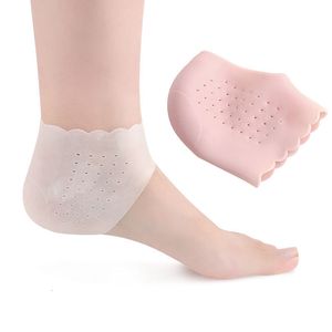 Shoe Parts Accessories 2Pcs Silicone Feet Care Socks Moisturizing Gel Heel Thin With Hole Cracked Foot Skin Protectors Lace Cover 230311