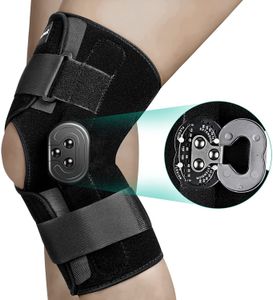 Коленики для колена, шарнирная коленная скобка Регулируемая опора колена с боковыми стабилизаторами блокирующих циферблатов для боли в колене артрит ACL PCL Meniscus Tear 230311