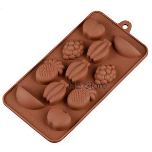 Silicone Chocolate Cake Mould Pineapple Banana Grape Shape DIY Mould Candy Pudding Ice Cube Mold Food Grade Kitchen Baking Tool TH0874