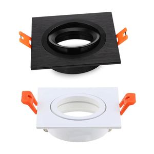 Acessórios de iluminação de cabeceira de ponta de prata escovados suporte MR16/GU10 Light Spot Spot Holder Light Cup Face Ring Receded Lâmpadas Desenhos do suporte Usalight